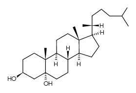 5α-Cholestane-3β,5-diol结构式