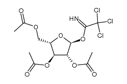 2,3,5-tri-O-acetyl-α-L-arabinofuranosyl trichloroacetimidate Structure