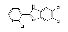 5,6-dichloro-2-(2-chloropyridin-3-yl)-1H-benzimidazole结构式