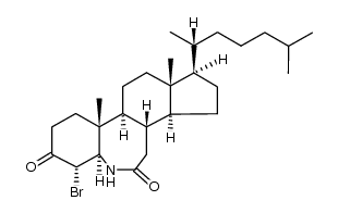 4α-bromo-(5α)-6-aza-7a-homo-cholestane-3,7-dione Structure