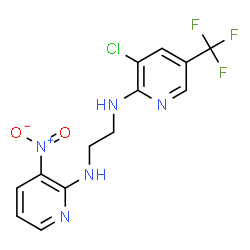 N-[3-CHLORO-5-(TRIFLUOROMETHYL)-2-PYRIDINYL]-N-(2-[(3-NITRO-2-PYRIDINYL)AMINO]ETHYL)AMINE结构式