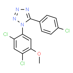 2,4-DICHLORO-5-[5-(4-CHLOROPHENYL)-1H-1,2,3,4-TETRAAZOL-1-YL]PHENYL METHYL ETHER structure