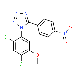 1-(2,4-DICHLORO-5-METHOXYPHENYL)-5-(4-NITROPHENYL)-1H-1,2,3,4-TETRAAZOLE structure