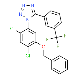 1-[5-(BENZYLOXY)-2,4-DICHLOROPHENYL]-5-[3-(TRIFLUOROMETHYL)PHENYL]-1H-1,2,3,4-TETRAAZOLE Structure