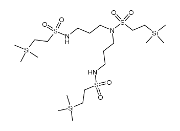 N,N',N''-tris(β-trimethylsilylethanesulfonyl)-1,5,9-triazanonane结构式