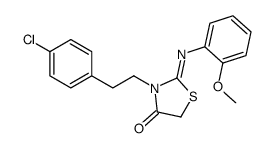 3-[2-(4-chlorophenyl)ethyl]-2-(2-methoxyphenyl)imino-1,3-thiazolidin-4-one结构式