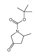 2-Methyl-4-oxo-1-pyrrolidinecarboxylic acid tert-butyl ester structure