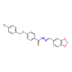 N'-[(E)-1,3-Benzodioxol-5-ylmethylene]-4-[(4-chlorobenzyl)oxy]benzohydrazide Structure