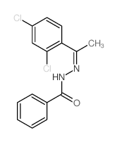 N-[1-(2,4-dichlorophenyl)ethylideneamino]benzamide structure