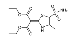 diethyl 2-[5-(aminosulphonyl)-4-methyl-1,3-thiazol-2(3H)-ylidene]malonate Structure