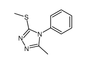 3-methyl-5-methylsulfanyl-4-phenyl-1,2,4-triazole结构式