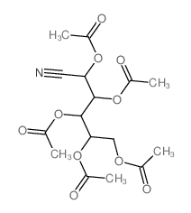 (1,2,4,5-tetraacetyloxy-1-cyano-pentan-3-yl) acetate Structure