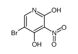 5-bromo-3-nitro-pyridine-2,4-diol结构式
