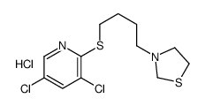 3-[4-(3,5-dichloropyridin-2-yl)sulfanylbutyl]-1,3-thiazolidine,hydrochloride结构式
