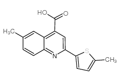 6-methyl-2-(5-methylthiophen-2-yl)quinoline-4-carboxylic acid structure