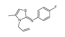 N-(4-fluorophenyl)-4-methyl-3-prop-2-enyl-1,3-thiazol-2-imine Structure