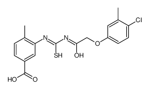 3-[[2-(4-chloro-3-methylphenoxy)acetyl]carbamothioylamino]-4-methylbenzoic acid Structure