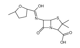 (2S,5R,6R)-3,3-dimethyl-6-[(5-methyloxolane-2-carbonyl)amino]-7-oxo-4-thia-1-azabicyclo[3.2.0]heptane-2-carboxylic acid结构式