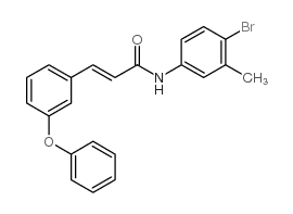 (e)-n-(4-bromo-3-methylphenyl)-3-(3-phenoxyphenyl)-2-propenamide Structure