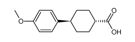 trans-4-(4-methoxyphenyl)cyclohexane-1-carboxylic acid结构式