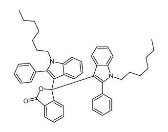 3,3-bis(1-heptyl-2-phenylindol-3-yl)-2-benzofuran-1-one结构式