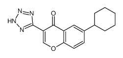 6-cyclohexyl-3-(2H-tetrazol-5-yl)chromen-4-one结构式