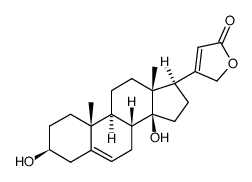 3β,14-Dihydroxycarda-5,20(22)-dienolide structure