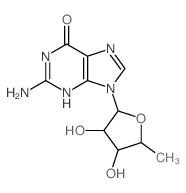 Guanosine, 5-deoxy-结构式