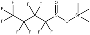 Trimethyl[[(nonafluorobutyl)sulfinyl]oxy]stannane结构式