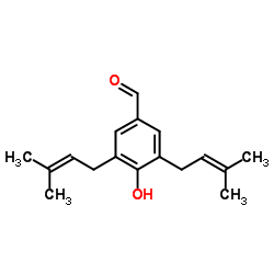 3,5-Diprenyl-4-hydroxybenzaldehyde Structure