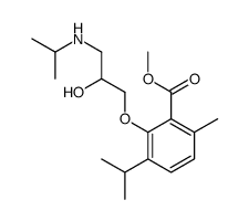 3-[2-Hydroxy-3-(isopropylamino)propoxy]-p-cymene-2-carboxylic acid methyl ester结构式