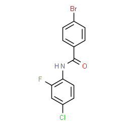 4-Bromo-N-(2-fluoro-4-chlorophenyl)benzamide Structure