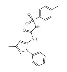 1-(5-methyl-2-phenyl-2H-pyrazol-3-yl)-3-(toluene-4-sulfonyl)-urea结构式
