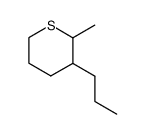 Tetrahydro-2-methyl-3-propyl-2H-thiopyran结构式