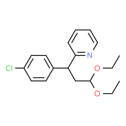 3-(P-CHLOROPHENYL)-3-(2-PYRIDYL)PROPYLALDEHYDE DIETHYL ACETAL结构式