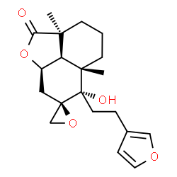 (8R)-19-Oxo-6β,19:8,17:15,16-triepoxylabda-13(16),14-diene-9-ol结构式