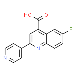 6-fluoro-2-(pyridin-4-yl)quinoline-4-carboxylic acid结构式