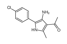1-[4-Amino-5-(p-chlorophenyl)-2-methyl-1H-pyrrol-3-yl]ethanone结构式