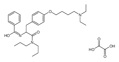 N-[3-[4-[4-(diethylamino)butoxy]phenyl]-1-(dipropylamino)-1-oxopropan-2-yl]benzamide,oxalic acid Structure