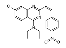 7-chloro-N,N-diethyl-2-[(E)-2-(4-nitrophenyl)ethenyl]quinazolin-4-amine Structure
