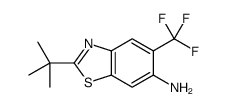 2-tert-butyl-5-(trifluoromethyl)-1,3-benzothiazol-6-amine结构式