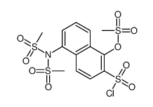 5-[bis(methylsulphonyl)amino]-1-[(methylsulphonyl)oxy]naphthalene-2-sulphonyl chloride结构式