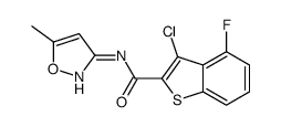 Benzo[b]thiophene-2-carboxamide, 3-chloro-4-fluoro-N-(5-methyl-3-isoxazolyl)- (9CI) structure
