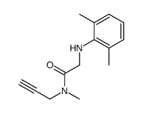 2-(2,6-dimethylanilino)-N-methyl-N-prop-2-ynylacetamide结构式