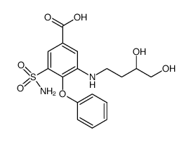 3-(γ,δ-Dihydroxybutylamino)-4-phenoxy-5-sulfamylbenzoic acid Structure