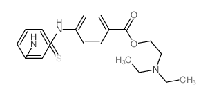 Benzoicacid, 4-[[(phenylamino)thioxomethyl]amino]-,2-(diethylamino)ethyl ester Structure