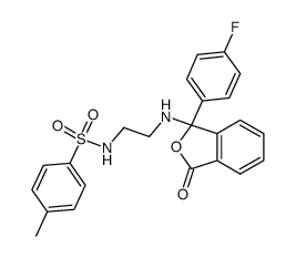 3-(4-fluorophenyl)-3-[2-(4-methylphenyl sulfonylamino) ethylamino]phthalide结构式