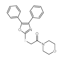 2-[(4,5-diphenyl-1,3-oxazol-2-yl)sulfanyl]-1-morpholin-4-yl-ethanone结构式