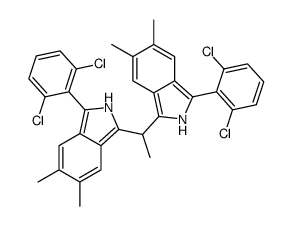 1-(2,6-dichlorophenyl)-3-[1-[3-(2,6-dichlorophenyl)-5,6-dimethyl-2H-isoindol-1-yl]ethyl]-5,6-dimethyl-2H-isoindole结构式