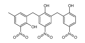 6-<(2-Hydroxy-5-methyl-3-nitro)benzyl>-2-<(2-hydroxy-5-nitro)benzyl>-4-nitrophenol Structure